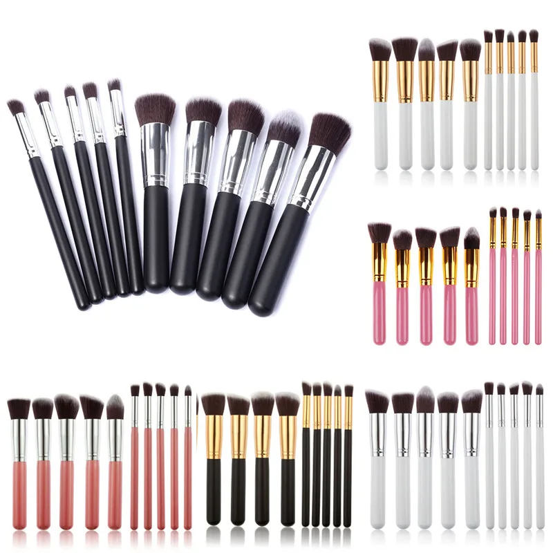 

Professional 10Pcs Makeup Brushes Foundation Eyeshadow Eyeliner Lip MULTIPURPOSE Eye Make Up Brushes Set Soft Cosmetic Tools