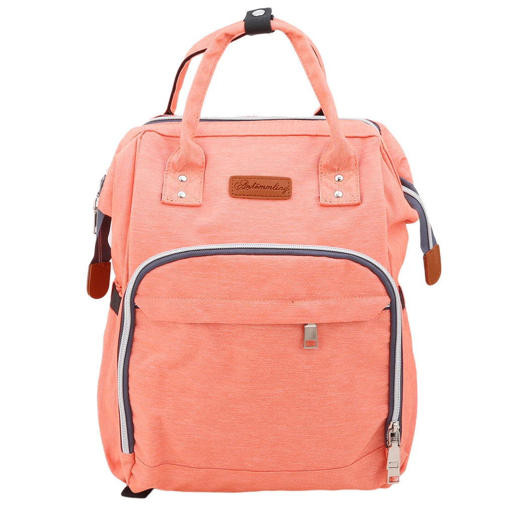 9 цветов, модная сумка для подгузников для мам и мам, Большая вместительная сумка для детских подгузников, рюкзак для путешествий, дизайнерская сумка для ухода за ребенком - Цвет: orange