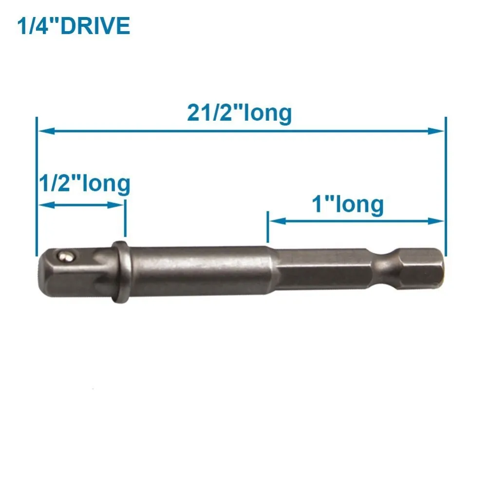 1/" 1/4" 3/" дрель гнездо адаптера для Ударная дрель шестигранным хвостовиком ключ, дюймовый стандарт рукав гнездо сверла по металлу удлинитель комплект Мощность инструменты