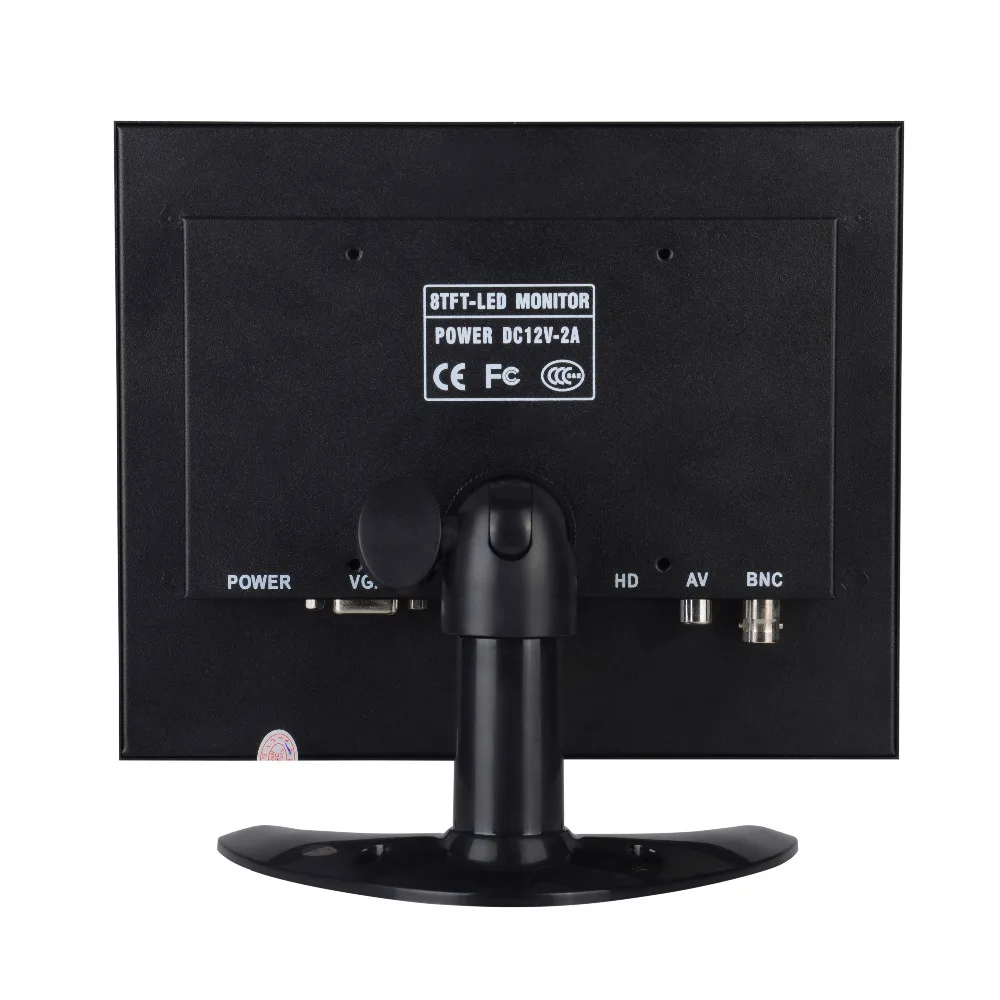 IMPORX LCD Monitor With AV Input 8 Inch 1024x600 VGA HDMI AV BNC USB for PC CCTV Security Camera HDMI PS4 Computer Monitor PC