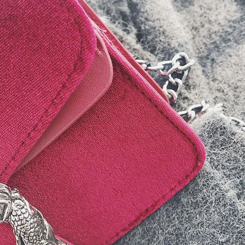 Fashion Women Hot U Lock Leather Shoulder Bag INS Popular Luxury Female Design Personality Handbag Ladies Chain Crossbody SS3499 (11)
