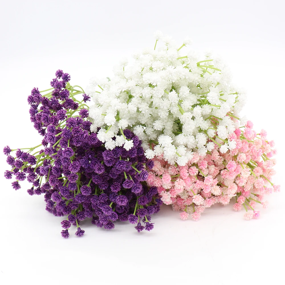 Элегантные детские дышащие Gypsophila пластиковые искусственные цветы для свадебной вечеринки Дома Офиса искусственный цветок для декорирования Свадебные букеты