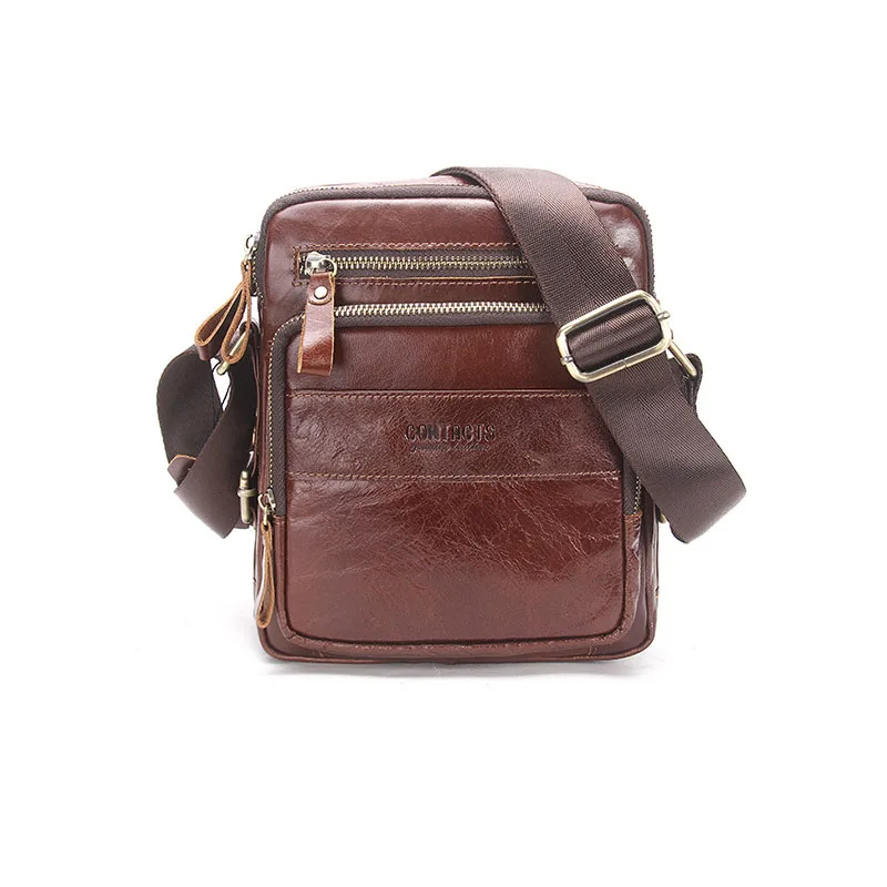 

Genuine leather high-end design men retro 2017 new men's shoulder bag leather Messenger bag factory supply casual bag