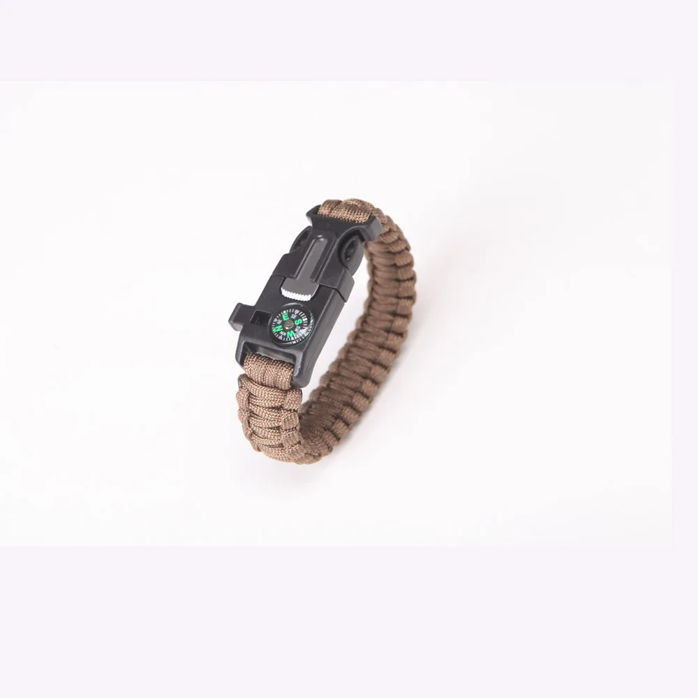 مزيج الألوان 6 قطعة الكثير المظلة الحبل الطوارئ Paracord التخييم السلامة بقاء سوار مع صافرة مشبك 7 فروع paracord