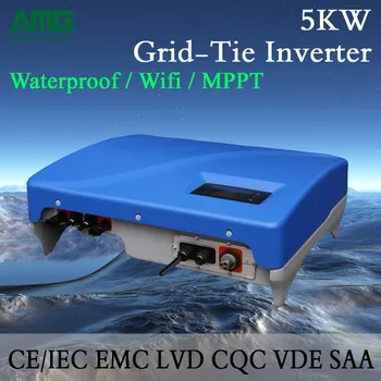 

5KW(5000W) Dual Input MPPT Waterproof IP65 On Grid Tie Solar Power Inverter Wifi Default Conversion, GPRS optional