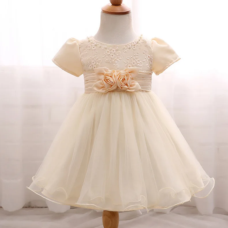 11 Styles Baby Girl Dress Baby Flower Beaded Lace Princess Dress Infant