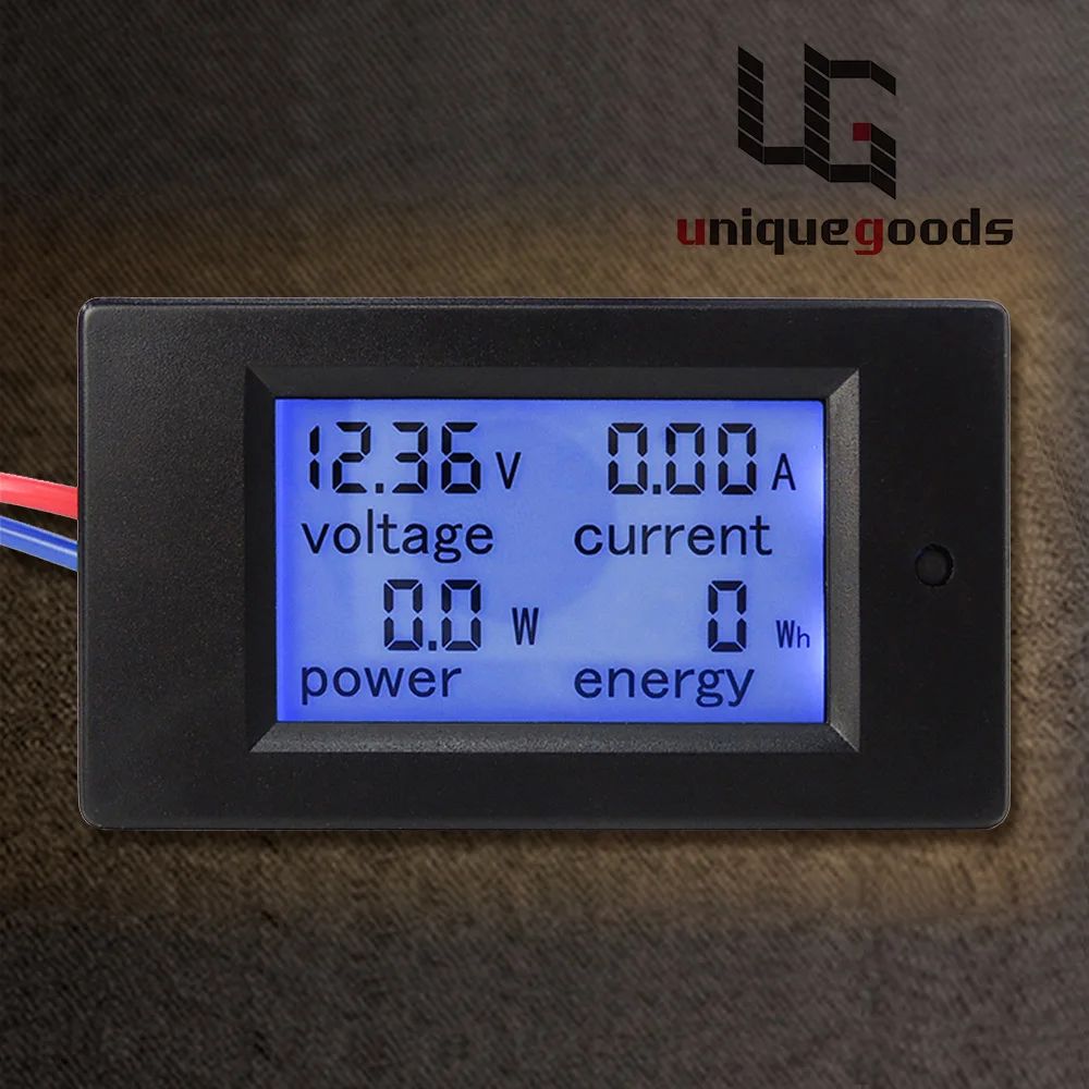 

New DC 6.5-100V 0-20A LCD Display Digital Current Voltage Power Energy Meter Multimeter Ammeter Voltmeter with 20A Current Shunt