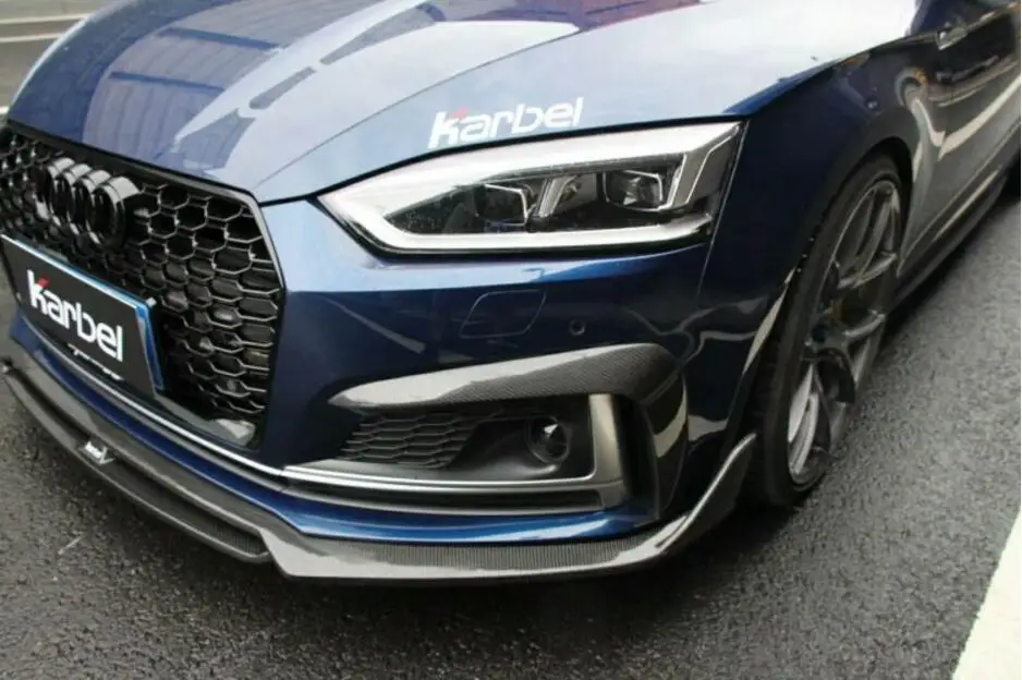 

Carbon Fiber Front Lip Splitters Spoiler Bumper Wind Knife Fits For Audi A5 S5 2017 2018 2019