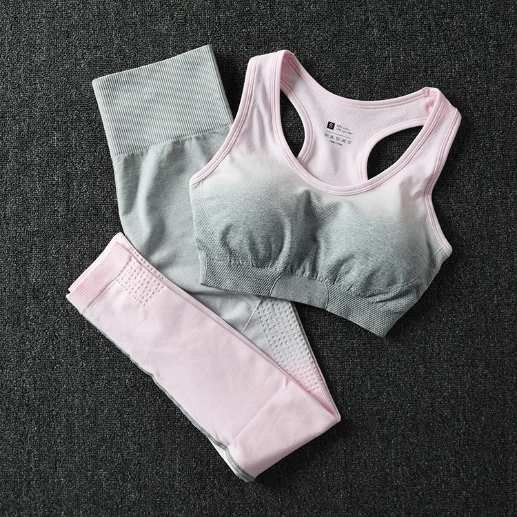 Комплект из двух предметов, женский спортивный бюстгальтер и леггинсы, Женская Спортивная одежда для спортзала, женская одежда для фитнеса