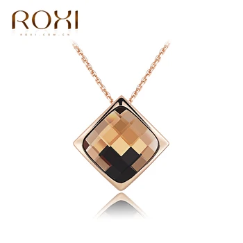 2017 ROXI Charms Hazy Shadow Long Necklace TOP Quality Jewelry Crystal Chains Women Pandent Choker Necklace Fashion Jewelry