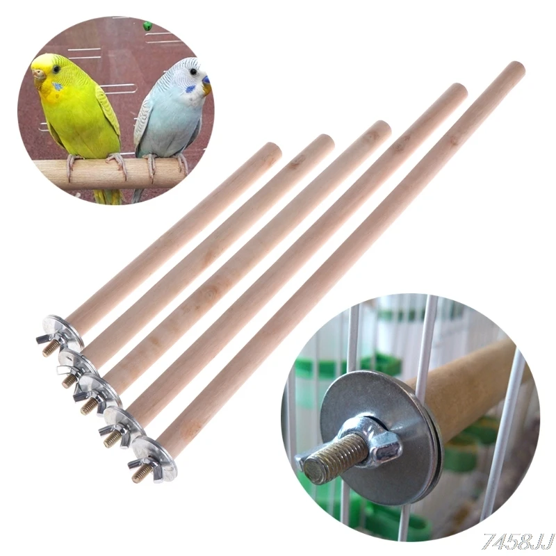 Parrot Pet Raw Wood Toy Stand Parakeet Branch Hamster Perches for Bird Cage New