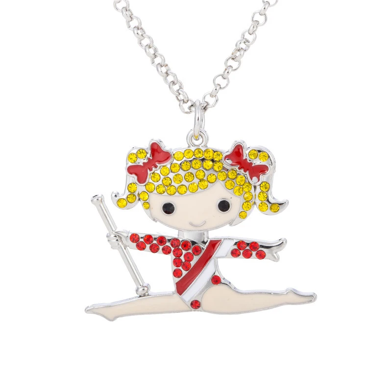 

RAINXTAR Fashion Cheerleaders Pendant Girl Necklaces Gymnastics Gift Kid Necklaces FN113