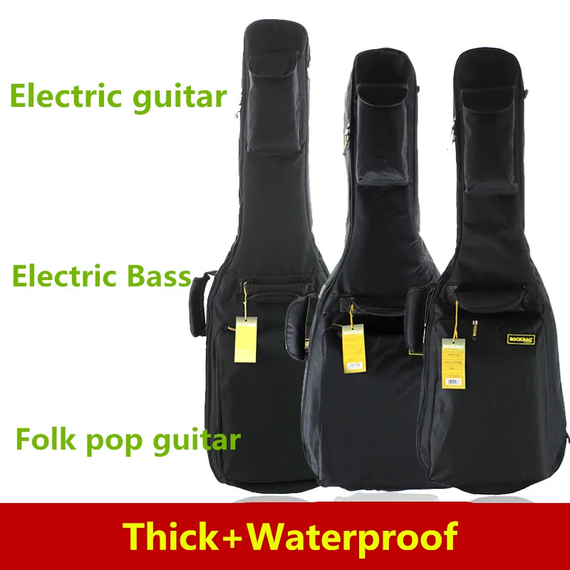 Waterproof Thicken 40 41 Electric Guitar Bass Folk Bag Case Backpack Guitarra Bass Accessories Parts Carry