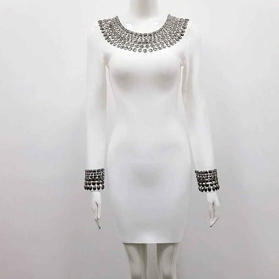 Crystal-Embellished-Round-Neck-Mini-Bodycon-Dress-Charming-Diamond-Long-Sleeve-Solid-Bandage-Dresses-for-Womens (3)