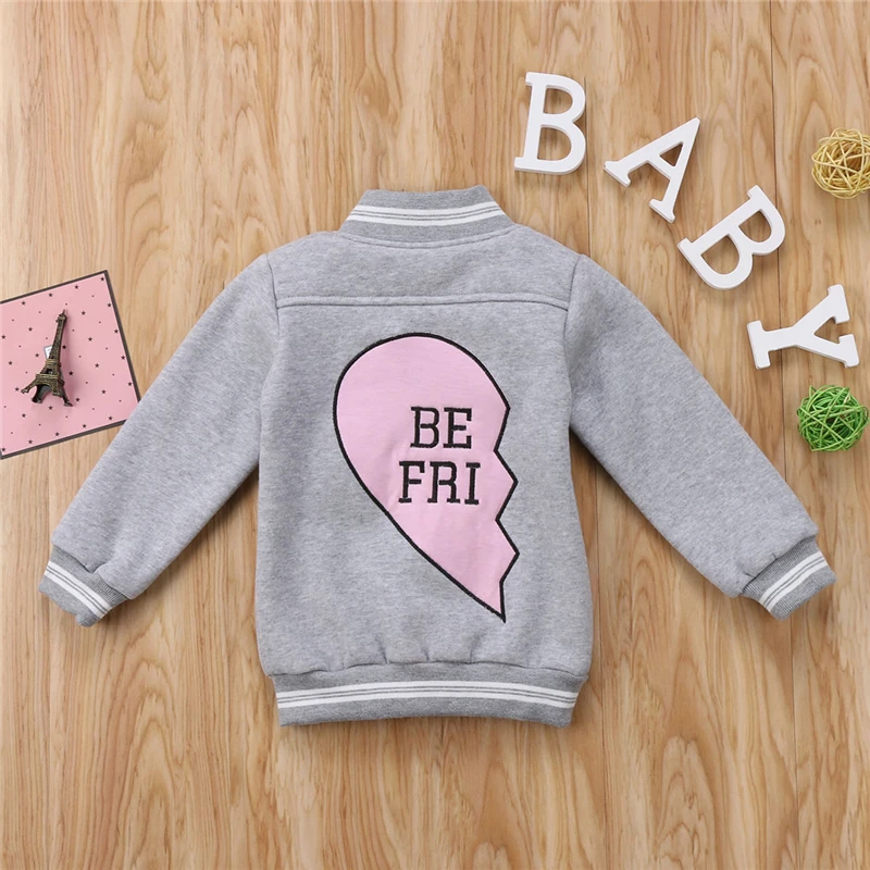 Kids Friend Clothing Sets Toddler font b Baby b font Boy Girl Long Sleeve Heart Jacket