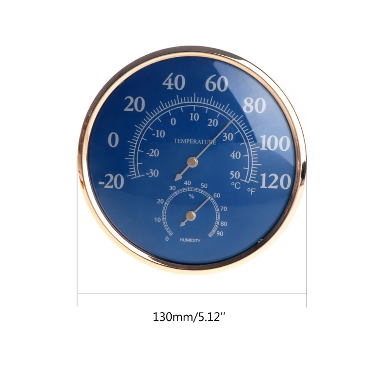 Большой круглый термометр, гигрометр, измеритель температуры и влажности, синий L15