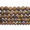 Free Shipping Natural Stone Matte Tiger eye Agates Jaspers Turquoises Round Loose Beads 15