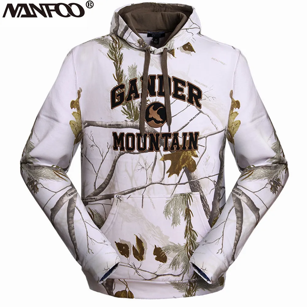 

Outdoor Autumn Winter Men Bionic Camouflage Hunting Coat Hooded Pullover Cotton Blend Shooting Sweaters Warm Tactical Camo Coat