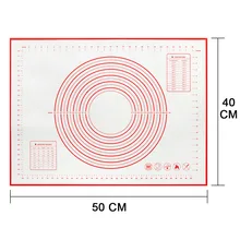 Антипригарное Силиконовое тесто прокатки коврик для выпечки помадка, кондитерские изделия глиняная подкладка лист 40x50cm 66CY
