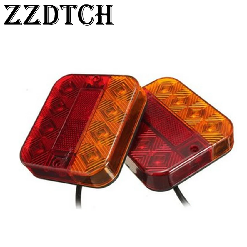 

ZZDTCH 2PCS 12-24V 8 Led Truck Tail Lamp used for BENZ VOLVO SCANIA MAN RENAULT IVECO truck Trailer Bus tail lights