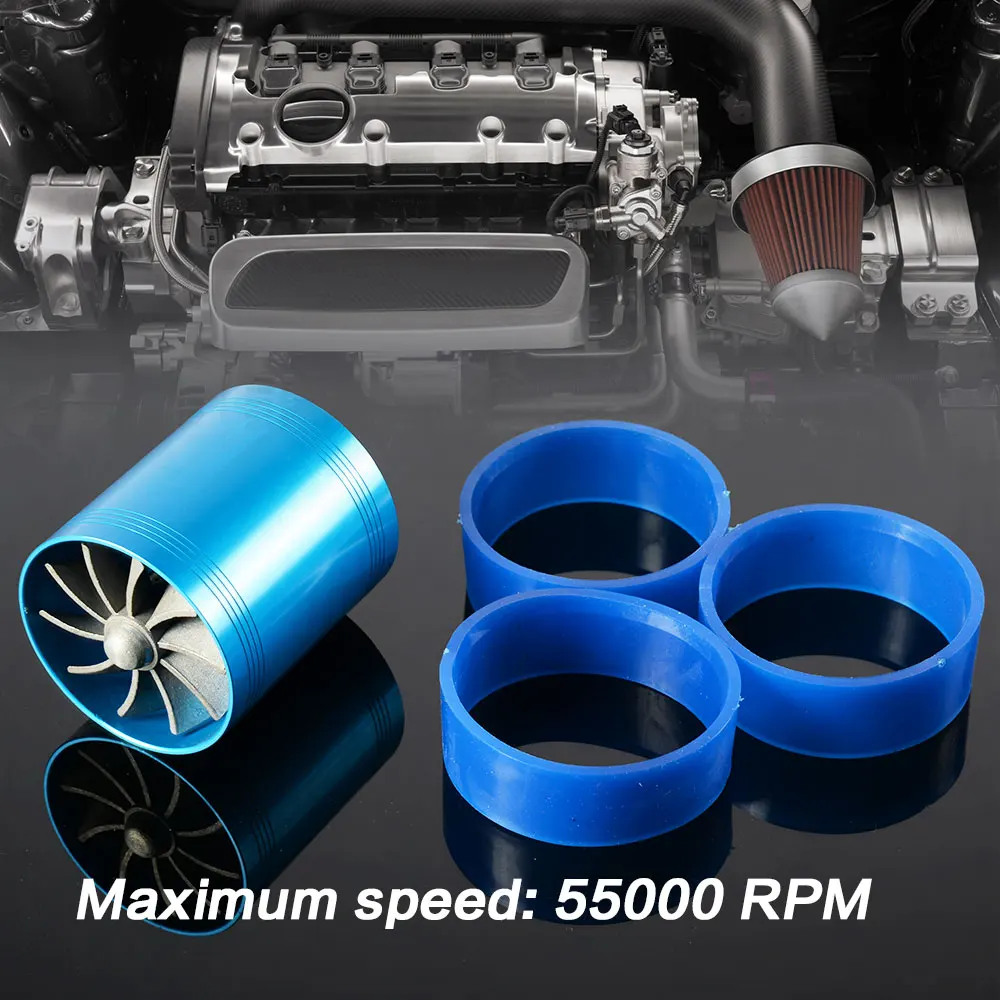 Universal envío gratis Turbo doble ventilador de aire de ahorro de combustible ventilador Turbo