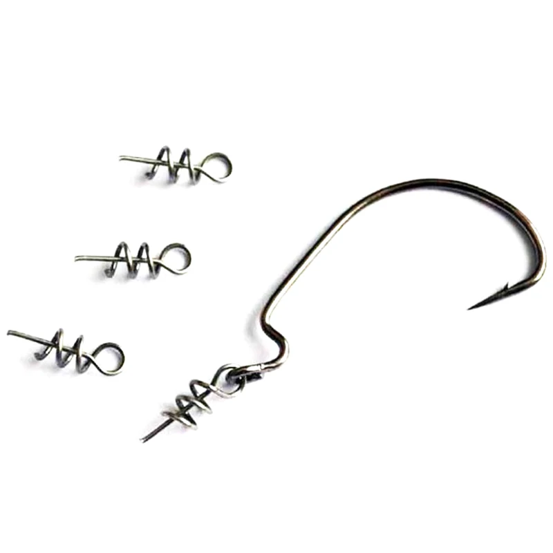 50Pcs/lot Soft Lure Pin Fishing Lure Connectors Fishing Hook Pins Assist Fishing Tools Spring Twist Crank Lock Pesca PJ101