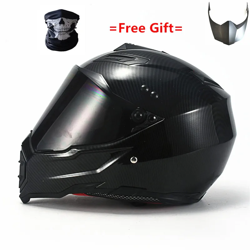 BYE New Motorcycle Helmet Men Full Face Helmet Moto Riding ABS Material Adventure Motocross Helmet Motorbike DOT Certification - Цвет: Gloss ABS material