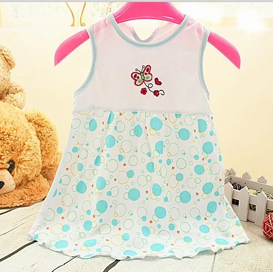 4 шт./лот, платья для малышей хлопковое платье для маленьких девочек от 1 до 2 лет летняя одежда детское платье с вышивкой и принтом для девочек