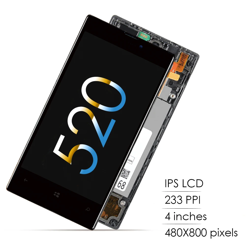 4 0 &quotSinbeda IPS для NOKIA lumia 520 ЖК дисплей сенсорный экран с рамкой дигитайзер LCD @|Экраны