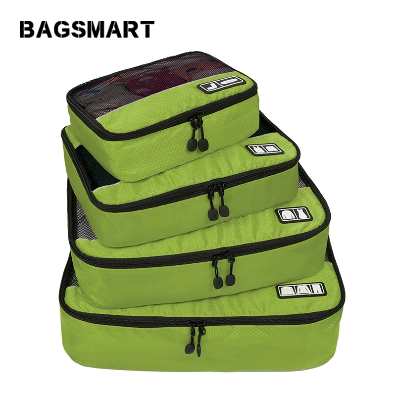 BAGSMART جديد تنفس السفر حقيبة 4 مجموعة مكعبات تعبئة الأمتعة التعبئة المنظمون حقيبة عطلة الأسبوع حقيبة أحذية صالح 23 \ BAGSMART جديد تنفس السفر حقيبة 4 مجموعة مكعبات تعبئة الأمتعة التعبئة المنظمون حقيبة عطلة الأسبوع حقيبة أحذية صالح 23 \