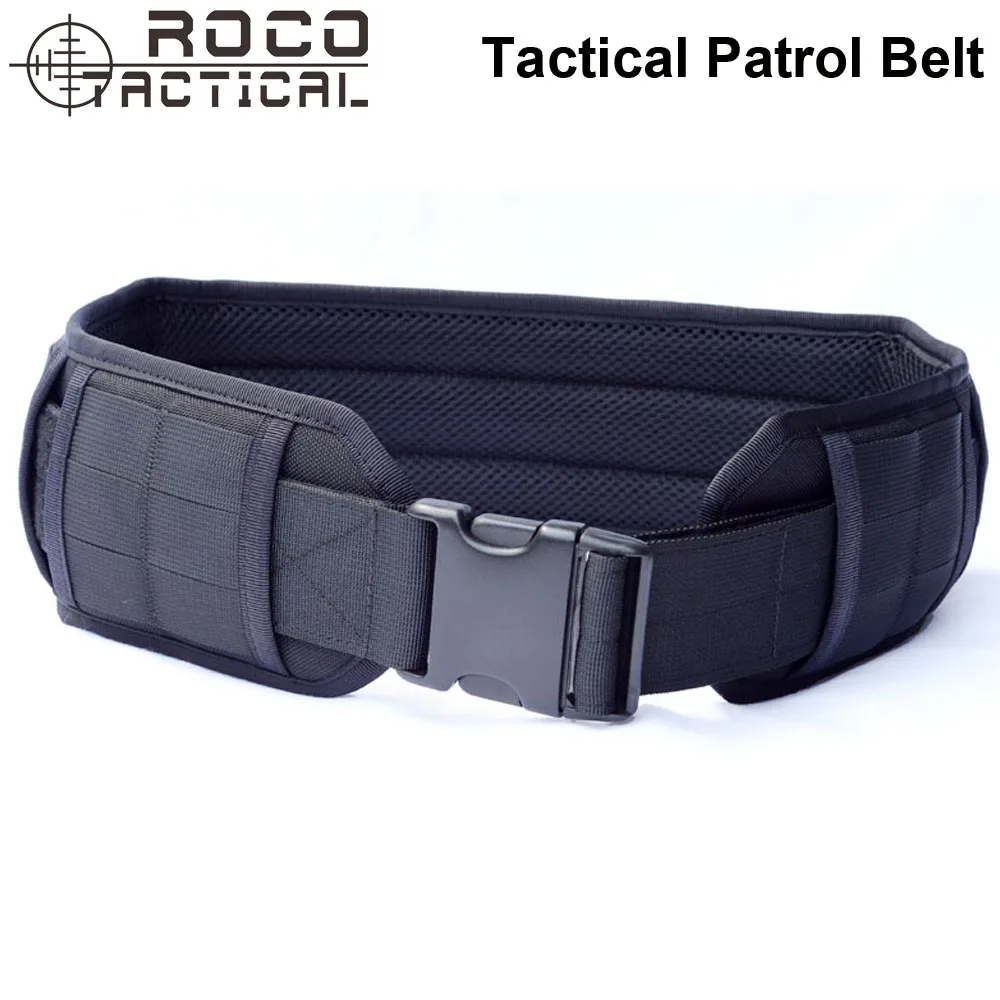 ROCOTACTICAL Tactical Molle Padded Patrol Belt Military Combat Waist Belt Airsoft Army Battle