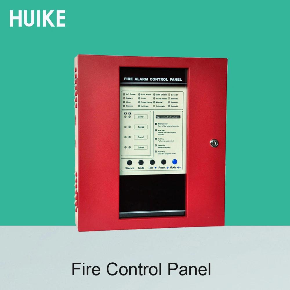 Fire Control Panel 4 Wire Zones Support Smoke Alarm System Combustible GAS Sensor Door Open Alarm at School or Home - Famidy.com