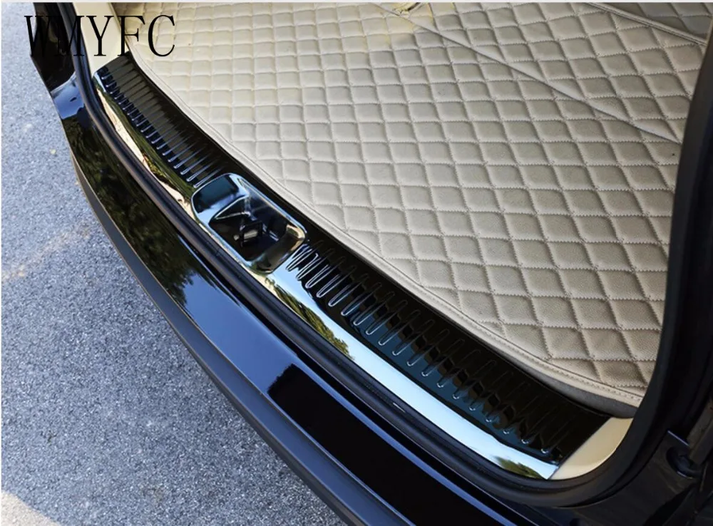 

Fit for Toyota Highlander 2015 2016 2017 Automobile Stainless Rear Bumper Cover Decoration Car Styling Stickers Accessories
