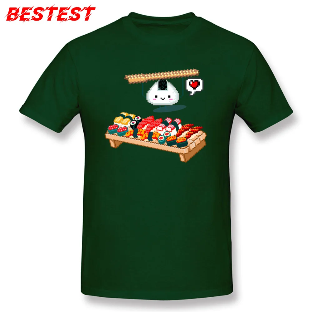 A bit Of Sushi 100% Cotton Fabric Custom T Shirt Fitted Short Sleeve Men Top T-shirts Birthday ostern Day T-shirts O Neck A bit Of Sushi dark