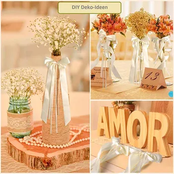 

50pcs Ribbon for baby bridal shower Wedding Christening Baptism First Communion table centerpiece bottle flower chair decoration