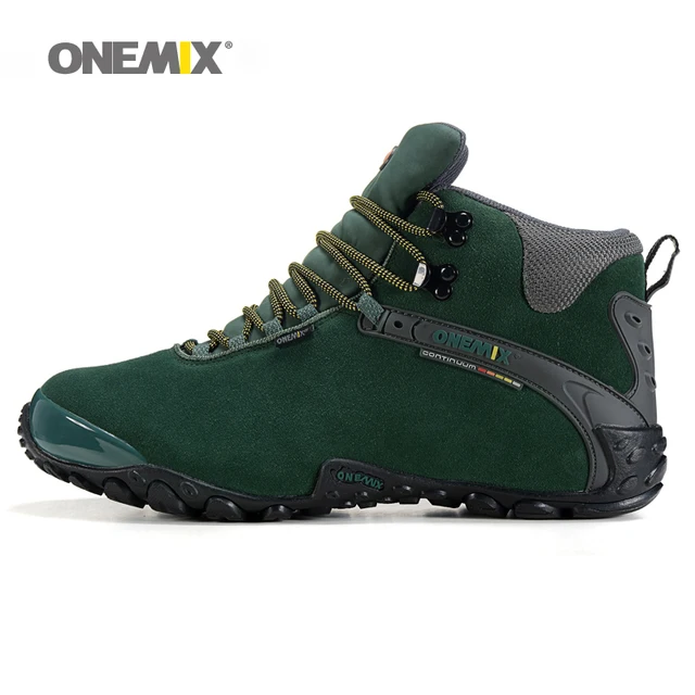 Onemix new autumn winter onemix women's anti slip outdoor sport shoes and wool lining women hiking shoes warm trekking shoes