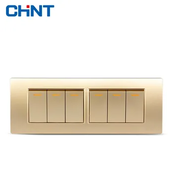 

CHINT Lighting Switches 118 Type Switch Panel NEW5D Steel Frame Four Position Six Gang Two Way Switch Panel