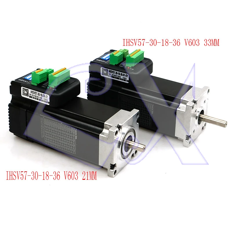 

JMC 1PC iHSV57-30-18-36-21 Integrated Servo Motor Driver V604 version Shaft length 21mm or 33mm 180W 3000rpm 0.57Nm 24~50VDC