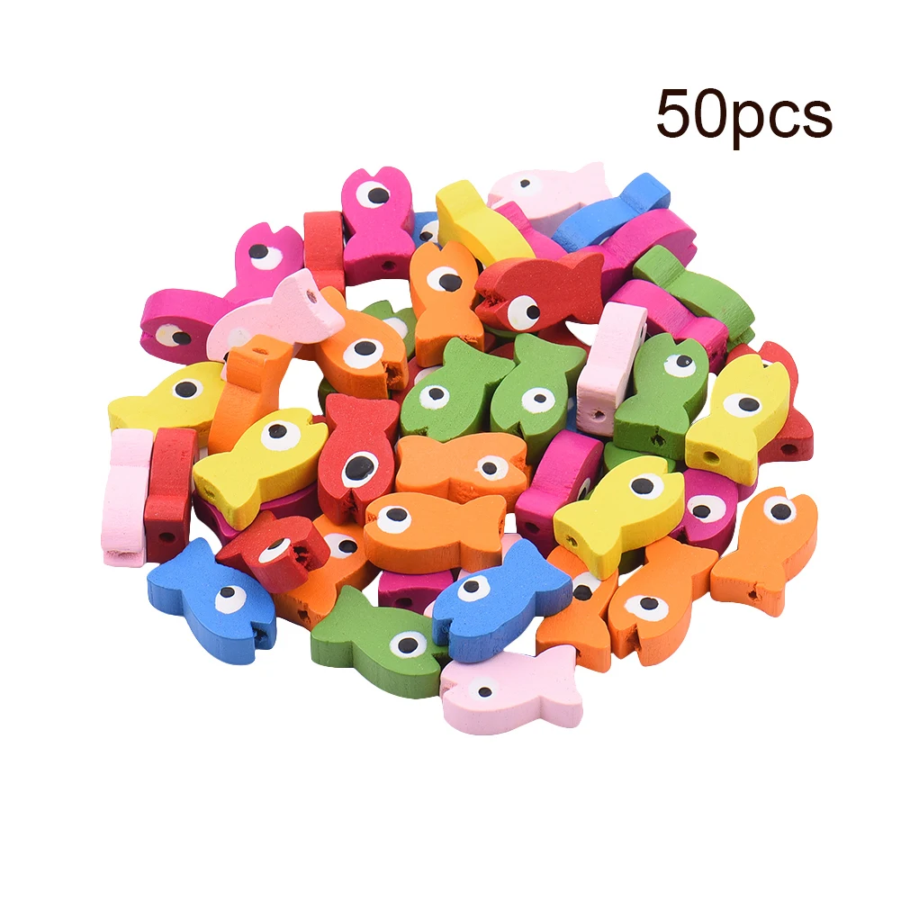 50pcspack DIY toy accessories for Parrot  Multipurpose DIY Bird Toy Accessories Colored fish style decorations