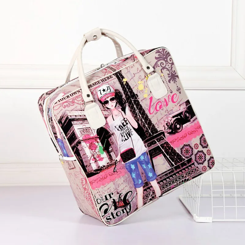 Moda feminina bonito saco de viagem meninas