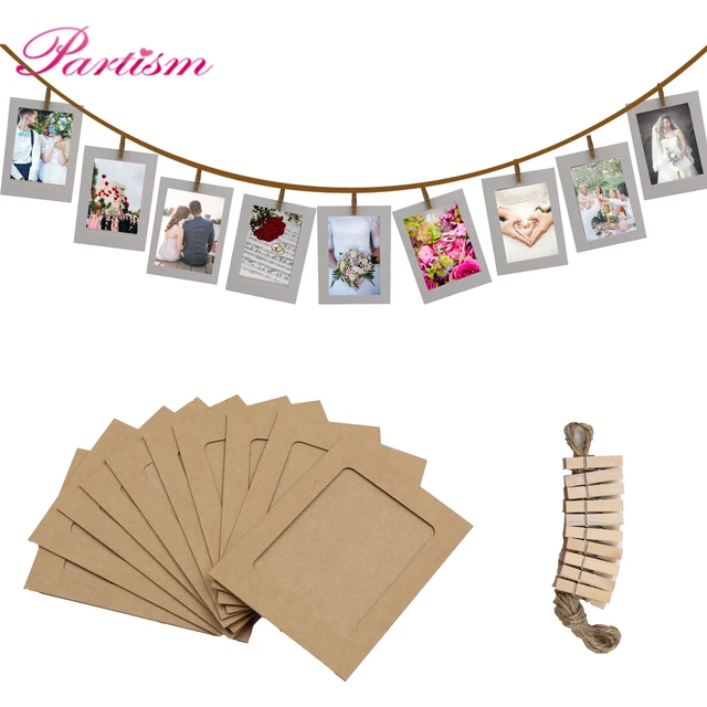 10pcs Lot Diy Photo Frame Wooden Clip Paper Picture Holder For