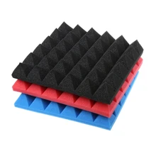 Colorful 30x30x5cm Soundproofing Foam Studio Acoustic Sound Treatment Absorption Wedge Tile sound absorption coefficient analysis