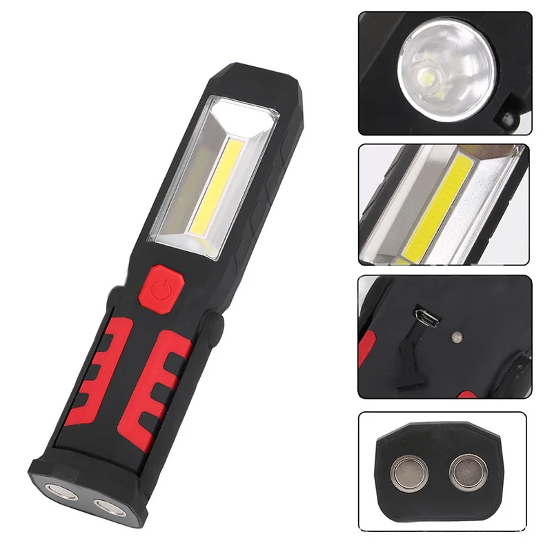 

NEW Rechargeable COB LED Magnetic Work Light Car Garage Mechanic Home Torch Lamp