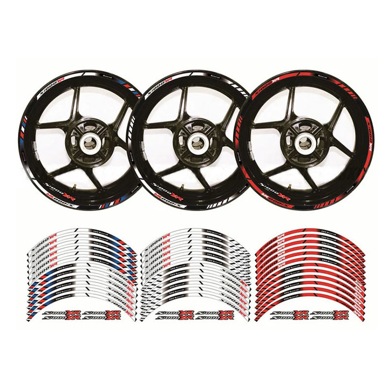 

3 color for BMW S1000XR motorcycle For BMW S1000 XR motorbike S1000XR wheel decals Reflective stickers rim stripes