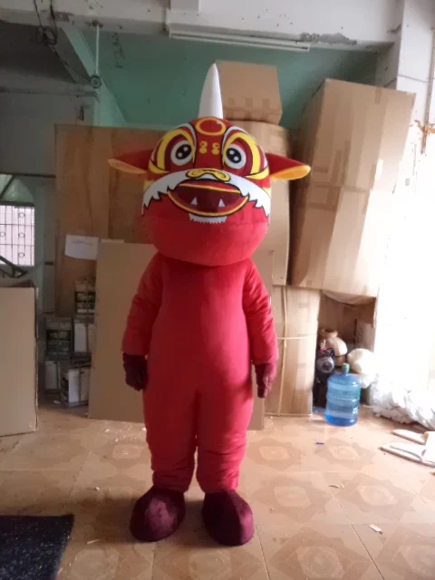 

Adult red hair lion mascot costume lion character costume for sale