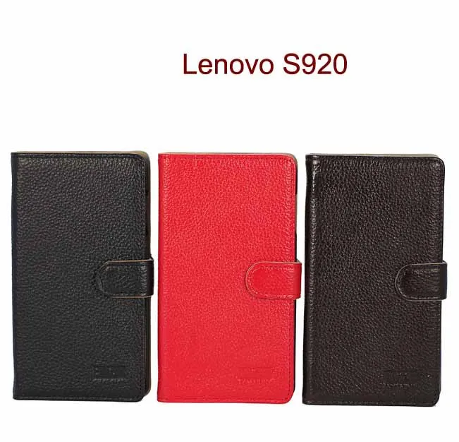 GLS920 2014 Hot Selling New Flip Card Pocket Genuine Leather Case For Lenovo S920 |