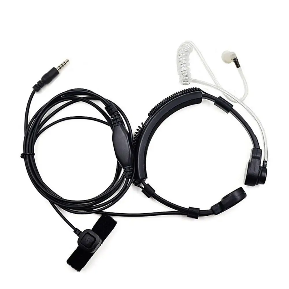 Ostart 3.5mm Adjustable Throat Mic Microphone Headset Acoustic Tube