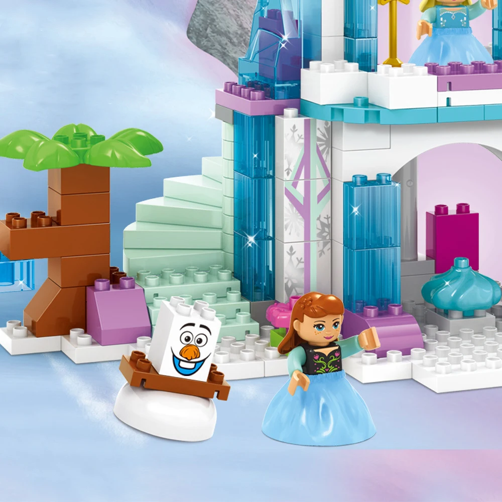 Совместимые Legoe Duplo 153 шт. крупные частицы строительные блоки ледяная мечта