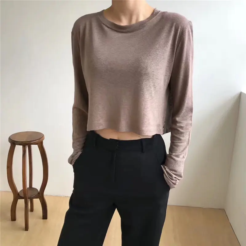 

Alien Kitty Solid Women Hot Selling Summer Short Tops Fashion Loose Casual Full-Sleeved New Style All-Match Sunscreen T-shirts