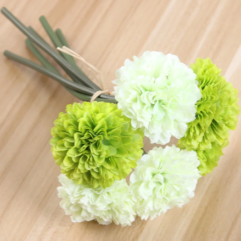 

Ball Chrysanthemum Silk Hydrangea Artificial Flowers Heads DIY Wedding Decoration Party Home Hotel Decor 8 Colors